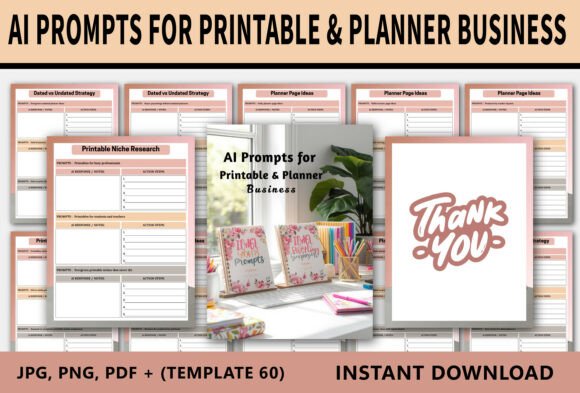 Download AI Prompts for Printable &amp; Planner - Premium Resources