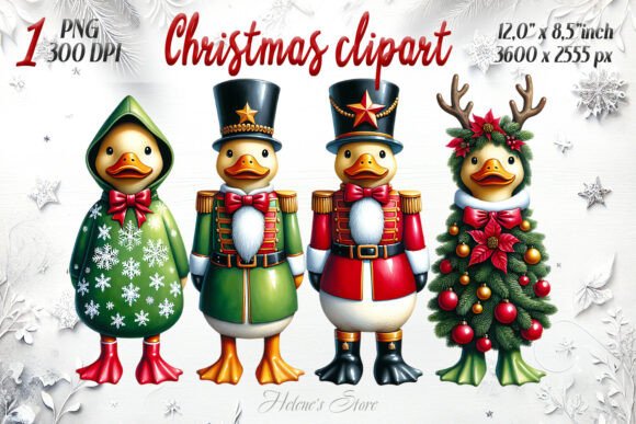 Download Christmas Cute Rubber Duck Clipart - Premium Resources